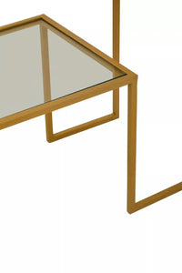 AVENTO GOLD FINISH CONSOLE TABLE
