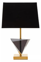 Load image into Gallery viewer, HALINA SMOKED CRYSTAL TABLE LAMP WITH GOLD METAL