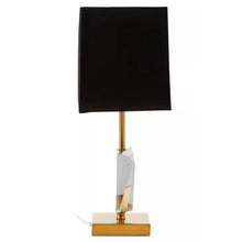 Load image into Gallery viewer, HALINA SMOKED CRYSTAL TABLE LAMP WITH GOLD METAL