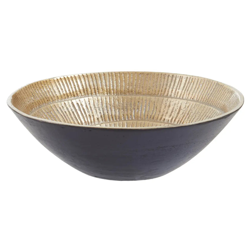 DEOMALI SMALL BLACK AND GOLD FINISH BOWL