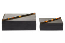 Load image into Gallery viewer, ROMA SET OF TWO TORTOISE SHELL TRINKET BOXES