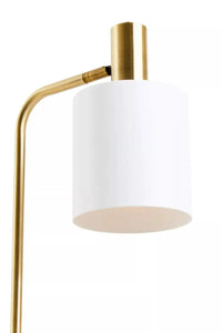 NEWTON WHITE AND GOLD FLOOR LAMP