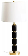 Load image into Gallery viewer, NULA BLACK AND GOLD TABLE LAMP