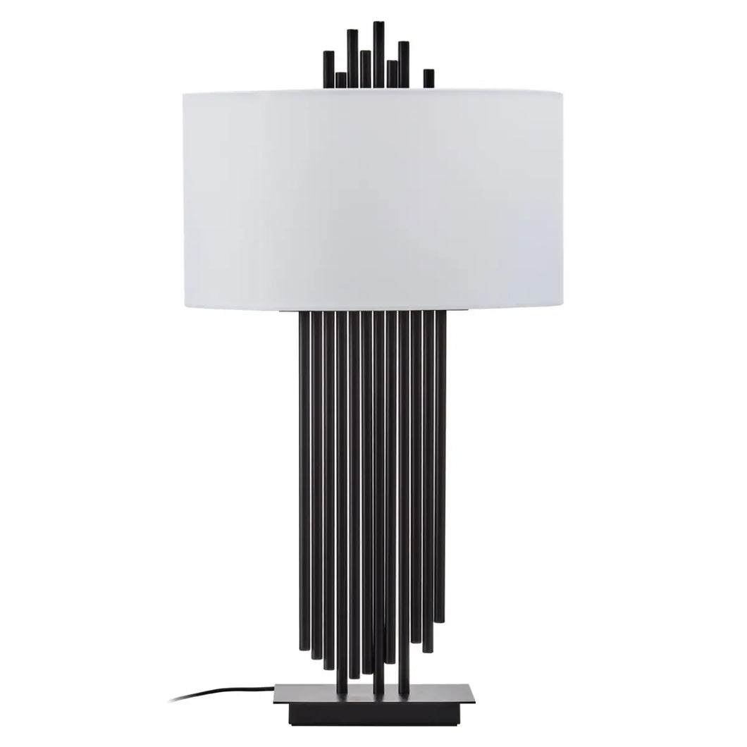 IMPERO TABLE LAMP WITH WHITE LINEN SHADE