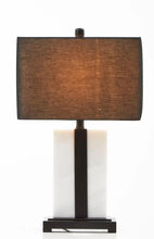 Load image into Gallery viewer, ELVIE BLACK AND WHITE MARBLE TABLE LAMP