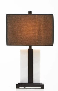 ELVIE BLACK AND WHITE MARBLE TABLE LAMP