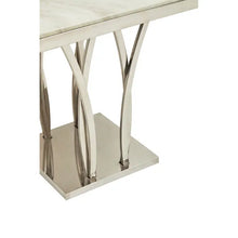 Load image into Gallery viewer, ARENZA BLACK MARBLE AND SILVER SIDE TABLE.