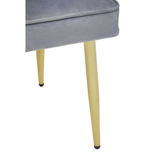 DEMI GREY VELVET DINING CHAIR