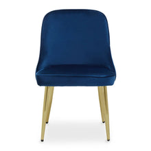 Load image into Gallery viewer, DEMI MIDNIGHT VELVET DINING CHAIR