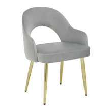 Load image into Gallery viewer, DANI GREY VELVET DINING CHAIR