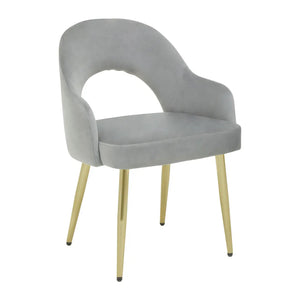 DANI GREY VELVET DINING CHAIR