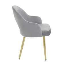 Load image into Gallery viewer, DANI GREY VELVET DINING CHAIR