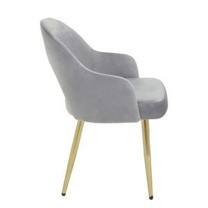 DANI GREY VELVET DINING CHAIR