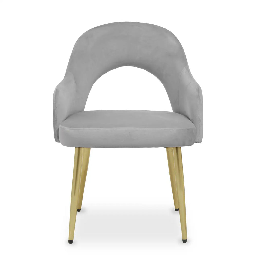 DANI GREY VELVET DINING CHAIR