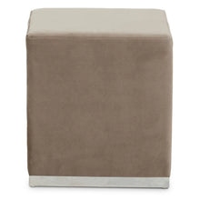 Load image into Gallery viewer, HAGEN MINK AND SILVER SQUARE STOOL