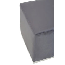 Load image into Gallery viewer, HAGEN GREY &amp; SILVER SQUARE STOOL