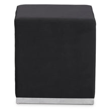 Load image into Gallery viewer, HAGEN BLACK &amp; SILVER SQUARE STOOL
