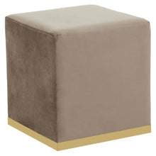 Load image into Gallery viewer, HAGEN MINK &amp; GOLD SQUARE STOOL