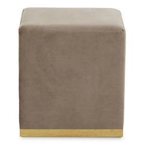 HAGEN MINK & GOLD SQUARE STOOL