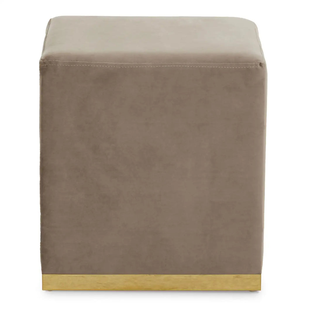 HAGEN MINK & GOLD SQUARE STOOL