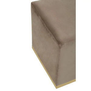 HAGEN MINK & GOLD SQUARE STOOL