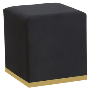 HAGEN BLACK & GOLD SQUARE STOOL