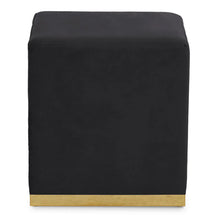 Load image into Gallery viewer, HAGEN BLACK &amp; GOLD SQUARE STOOL