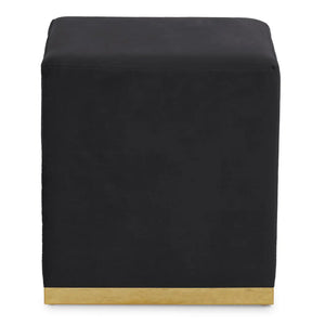 HAGEN BLACK & GOLD SQUARE STOOL