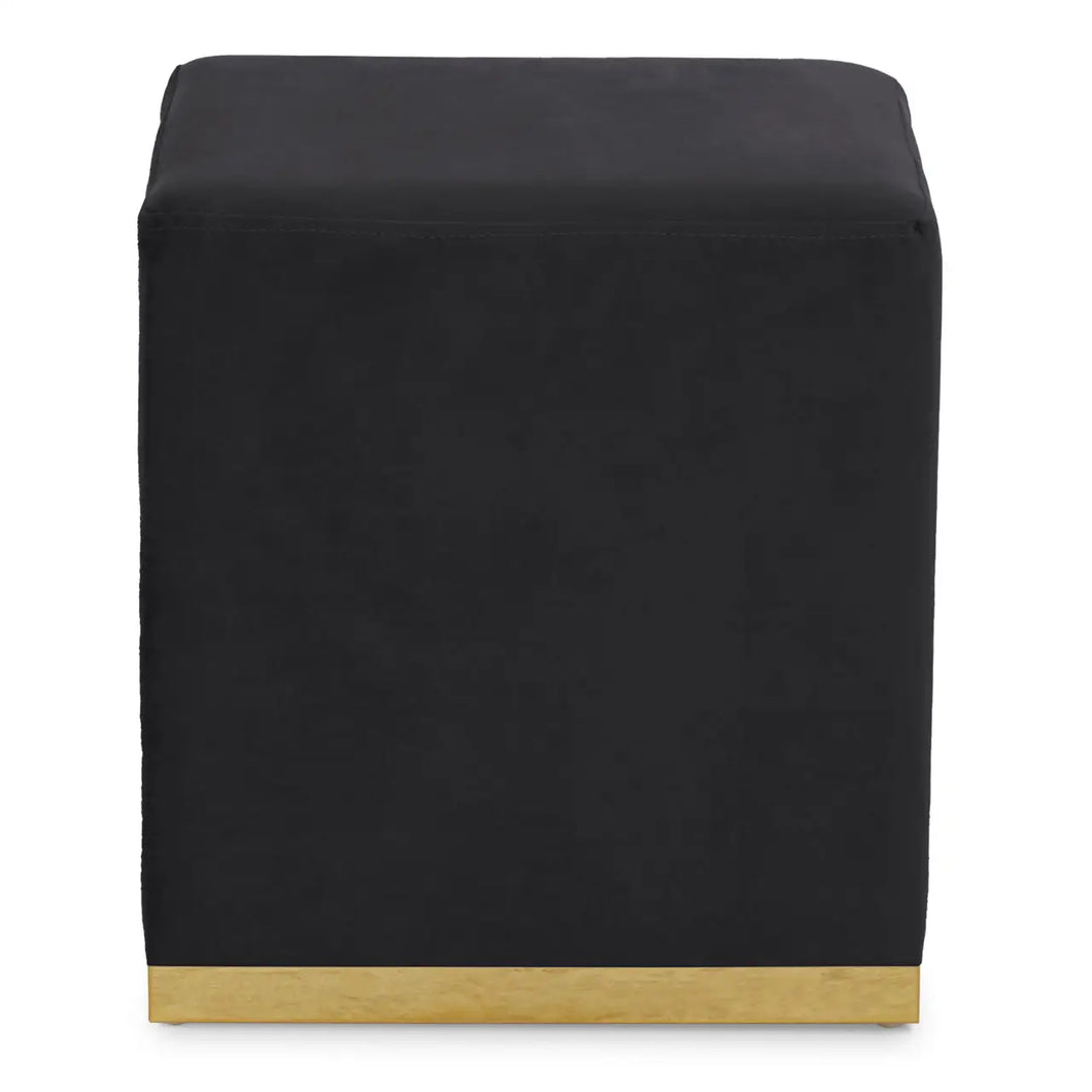 HAGEN BLACK & GOLD SQUARE STOOL