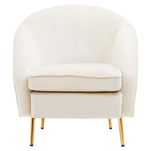 Load image into Gallery viewer, YASMEEN BEIGE VELVER ARMCHAIR