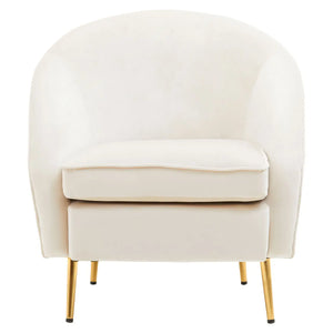 YASMEEN BEIGE VELVER ARMCHAIR