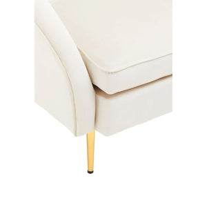 YASMEEN BEIGE VELVER ARMCHAIR