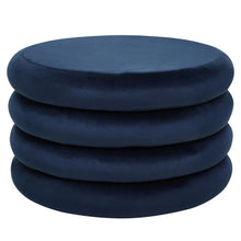 Load image into Gallery viewer, HARTFORD MIDNIGHT BLUE ROUND STOOL