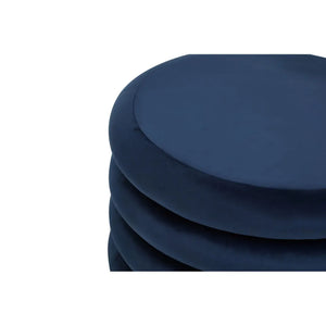 HARTFORD MIDNIGHT BLUE ROUND STOOL