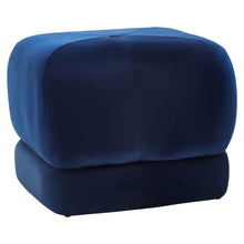 Load image into Gallery viewer, KAIA MIDNIGHT BLUE VELVET STOOL