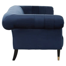 Load image into Gallery viewer, SIENA 3 SEATER MIDNIGHT VELVET SOFA