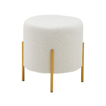 Load image into Gallery viewer, YAZMIN STOOL WITH GOLD FINISH LEGS