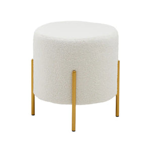 YAZMIN STOOL WITH GOLD FINISH LEGS