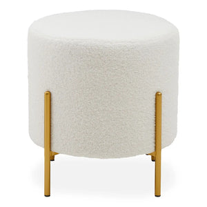 YAZMIN STOOL WITH GOLD FINISH LEGS