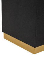 Load image into Gallery viewer, CARDOBA SQUARE BLACK SHAGREEN STOOL