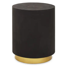 Load image into Gallery viewer, NARO BLACK AND GOLD CONCRETE LOOK SIDE TABLE