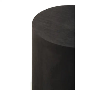 NARO BLACK AND GOLD CONCRETE LOOK SIDE TABLE