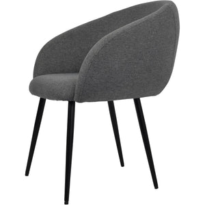 LANGLEY DINING CHAIR IN SMOKE GREY FABRIC