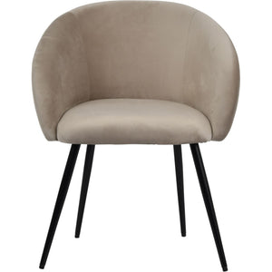 LANGLEY DINING CHAIR IN SMOKEY TAUPE VELVET