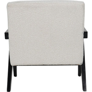 SAN DIEGO CREAM BOUCLE WOODEN FRAME ARMCHAIR