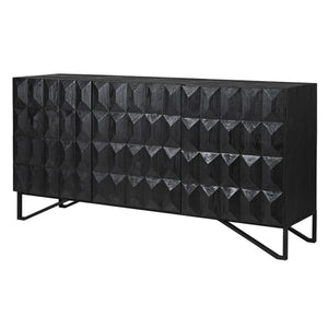 CHARCOAL DIAMOND 3 DOOR SIDEBOARD