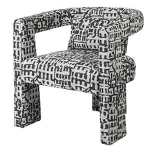 Load image into Gallery viewer, TANDY BLACK AND WHITE ARMCHAIR