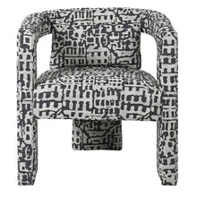 Load image into Gallery viewer, TANDY BLACK AND WHITE ARMCHAIR