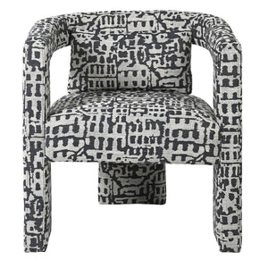TANDY BLACK AND WHITE ARMCHAIR