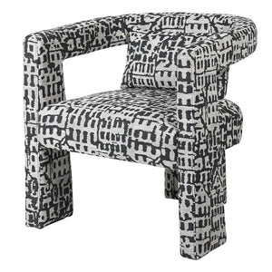 TANDY BLACK AND WHITE ARMCHAIR